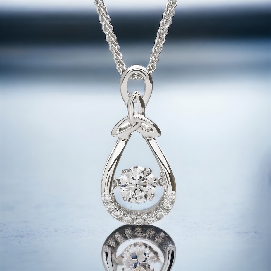 Sterling silver Trinity Bow Celtic Pendant