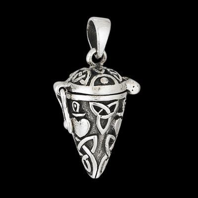 Secret Latching Silver Trinity Knot Vial Locket Pendant Secret Latching Silver Trinity Knot Vial Locket Pendant