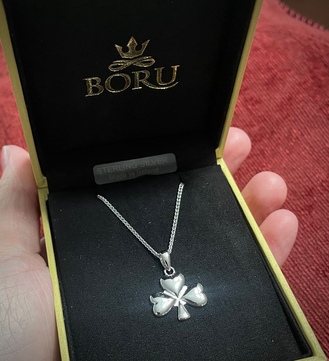 Highly Polished Silver Irish Shamrock