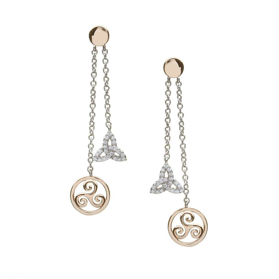 Trinity and Celtic Spiral Earrings Trinity and Celtic Spiral Earrings